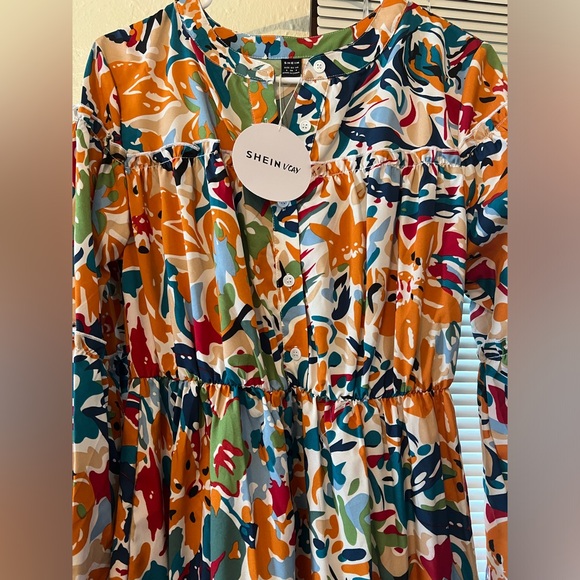 Shein Vcay Printed Maxi Dress - Picture 8 of 10